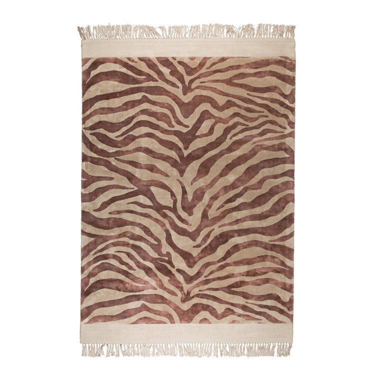 Bold Monkey Animal Print Handmade Flokati Pink Area Rug Wayfair